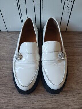 Ganni Colorblock Jewel Leather Loafers Size 37